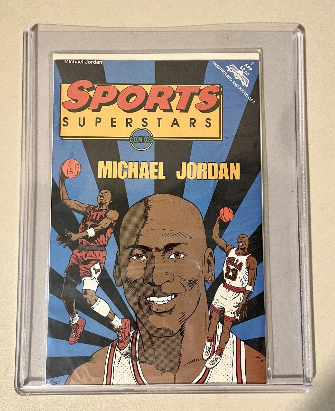 Sports Superstars Comics #1 Michael Jordan, April 1992 Newsstand RARE Encased