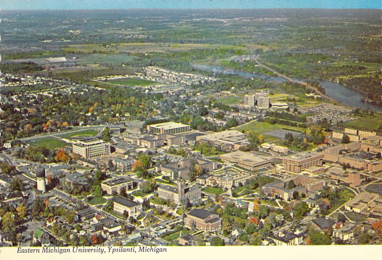 1971 Eastern Michigan University Campus by Hiawatha card EMU 4x6 postcard CT36