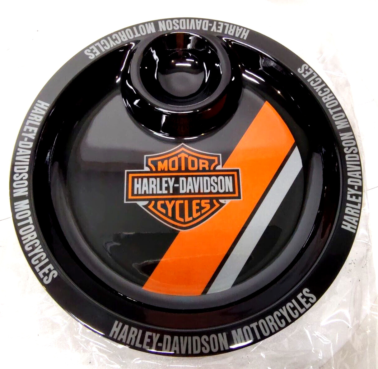 Harley-Davidson® Bar & Shield Chip & Dip Tray Two-in-One Black HDL-18562