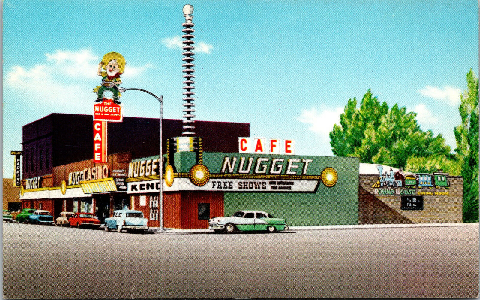 Vtg 1960s The Nugget Casino Carson City Nevada NV Chrome Postcard