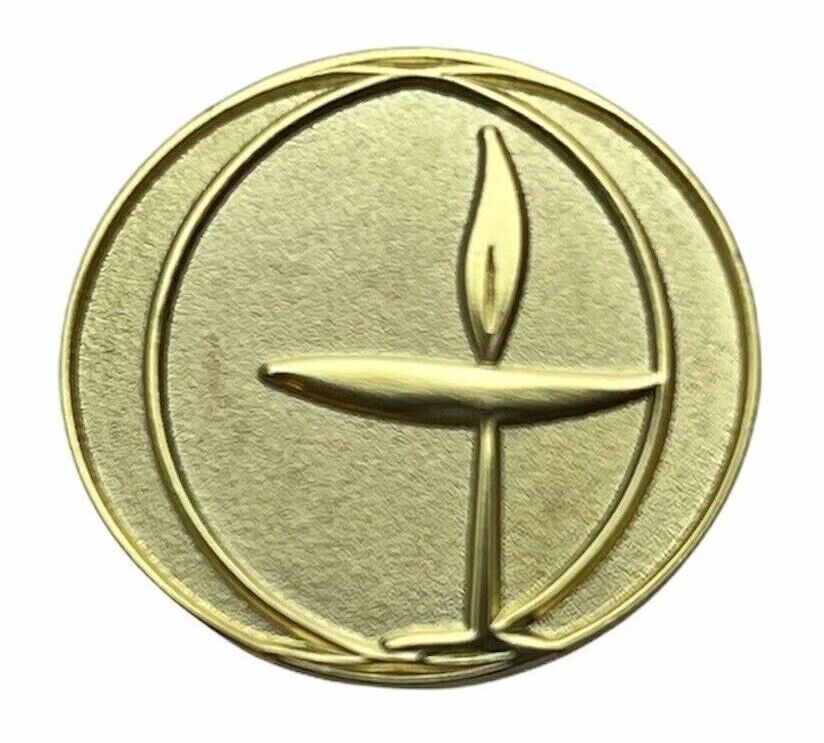 Unitarian Universalism 7/8 inch Flaming chalice Hat or Lapel Pin PMS925 F7D1N