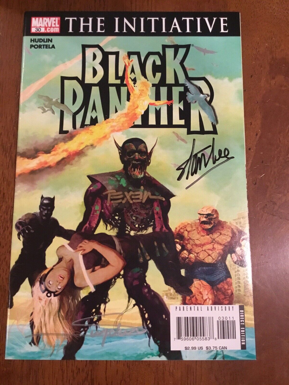 Black Panther #30 The Initiative Signed 3X By Stan LEE, Arthur Suydam, Texeira