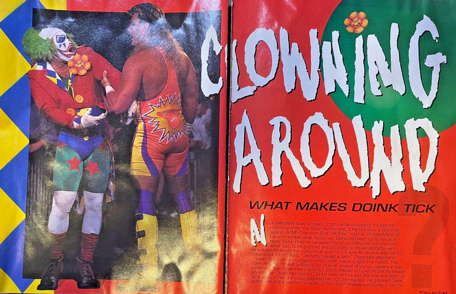 1993 WWF Wrestler Doink the Clown Matt Osborne