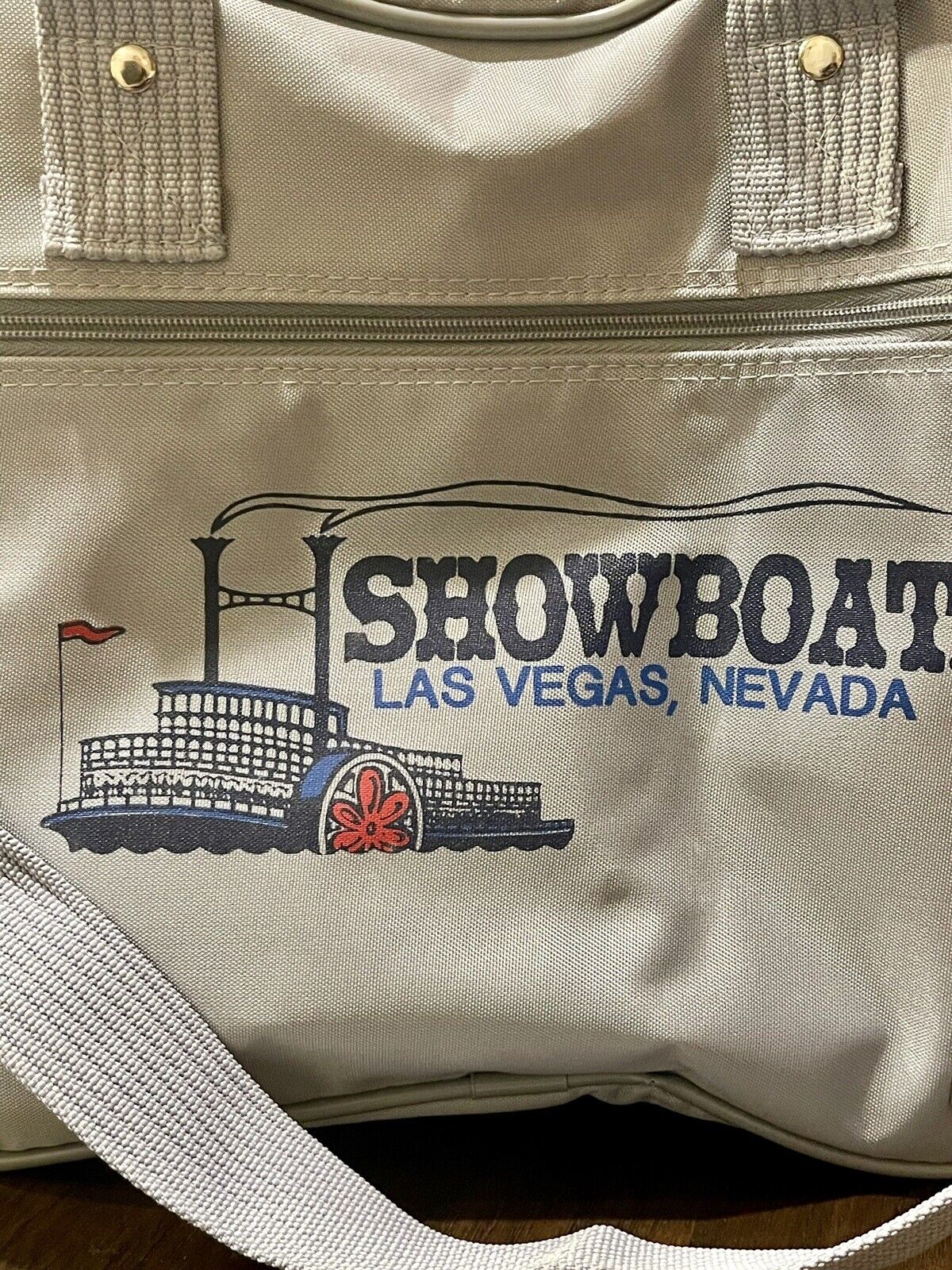 Vintage Brunswick Genuine Bowling Ball Bag Tote Historic Las Vegas Showboat