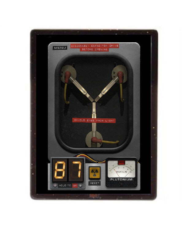 Back To The Future Flux Capacitor Magnet Framed with stand 4X3 inch
