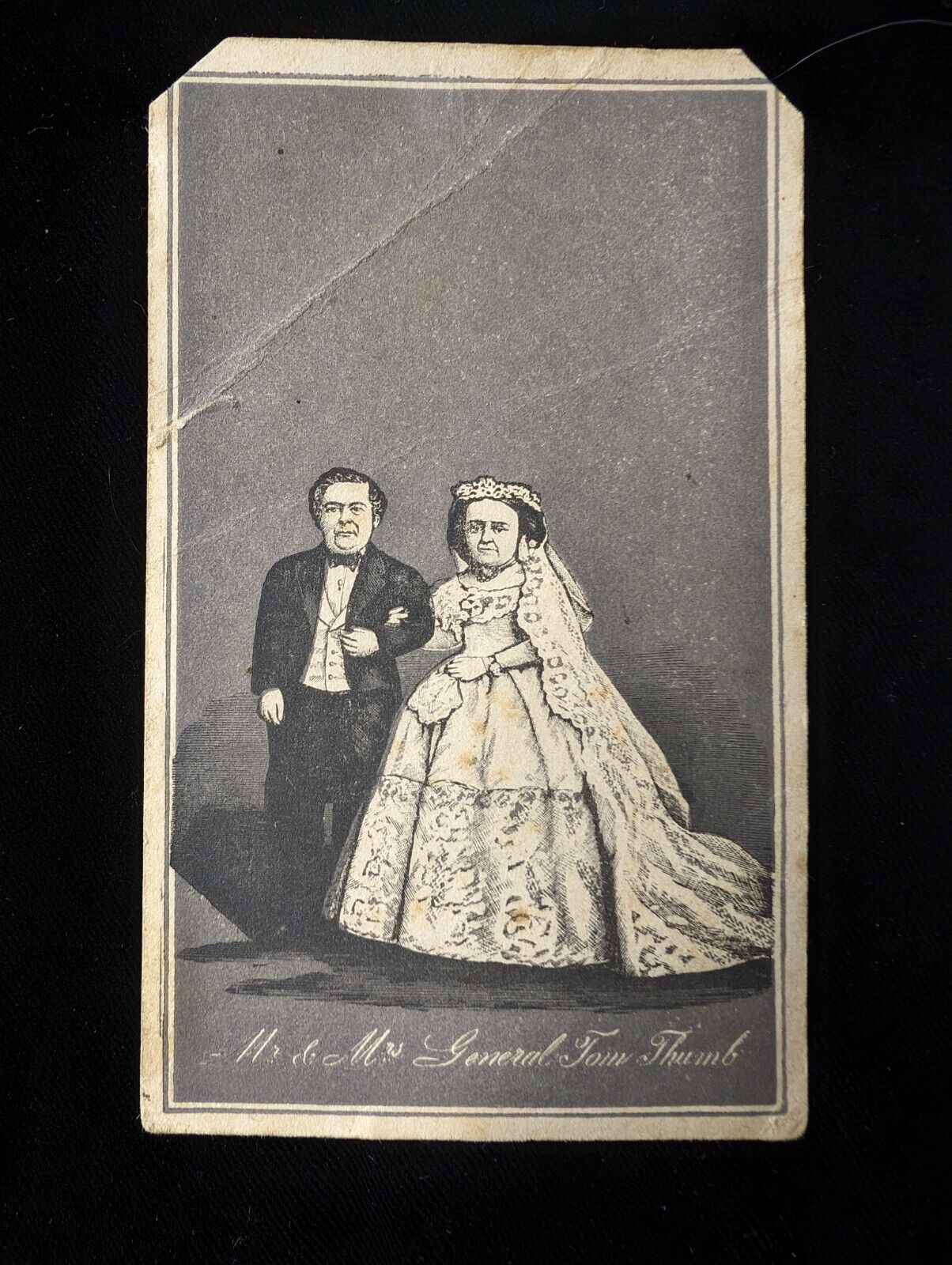 1863 General Tom Thumb Charles Stratton Lavinia Warren P.T Barum Wedding Drawing