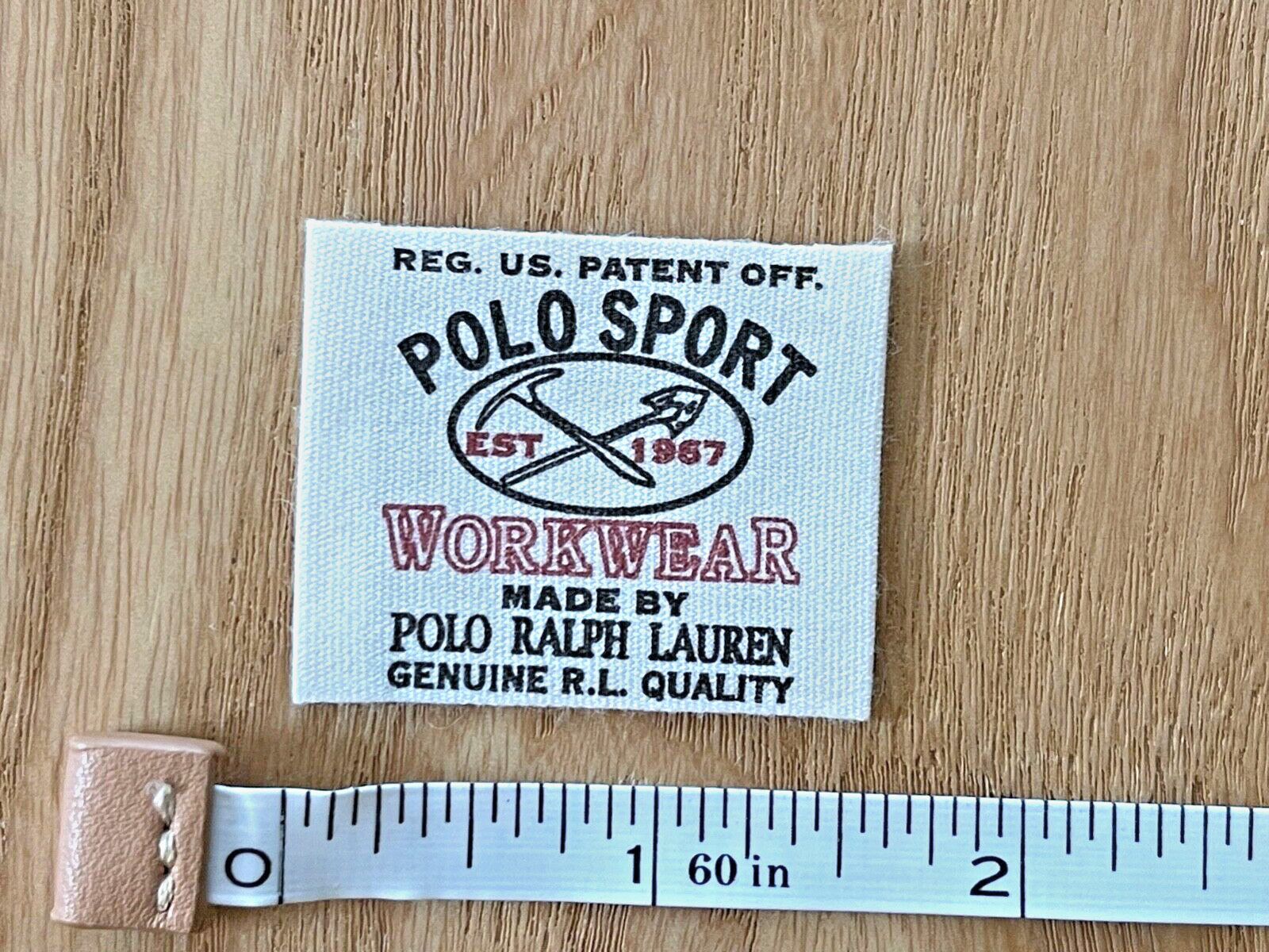 Vintage dead stock Polo Ralph Lauren labels workwear printed logo new condition