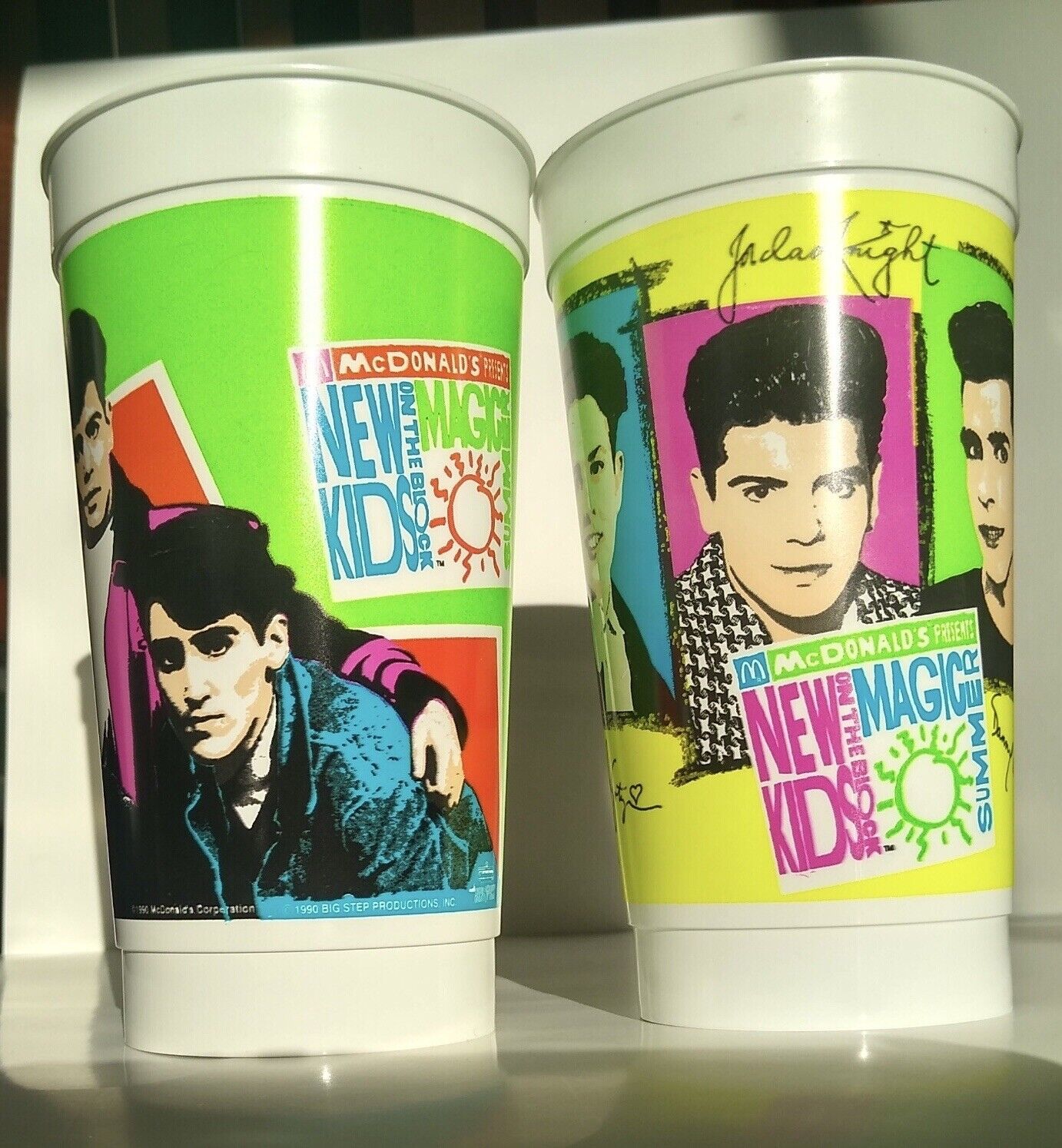 VINTAGE 1990, SET of 2 McDonald\'s New Kids on the Block 32oz Cups - BRAND NEW