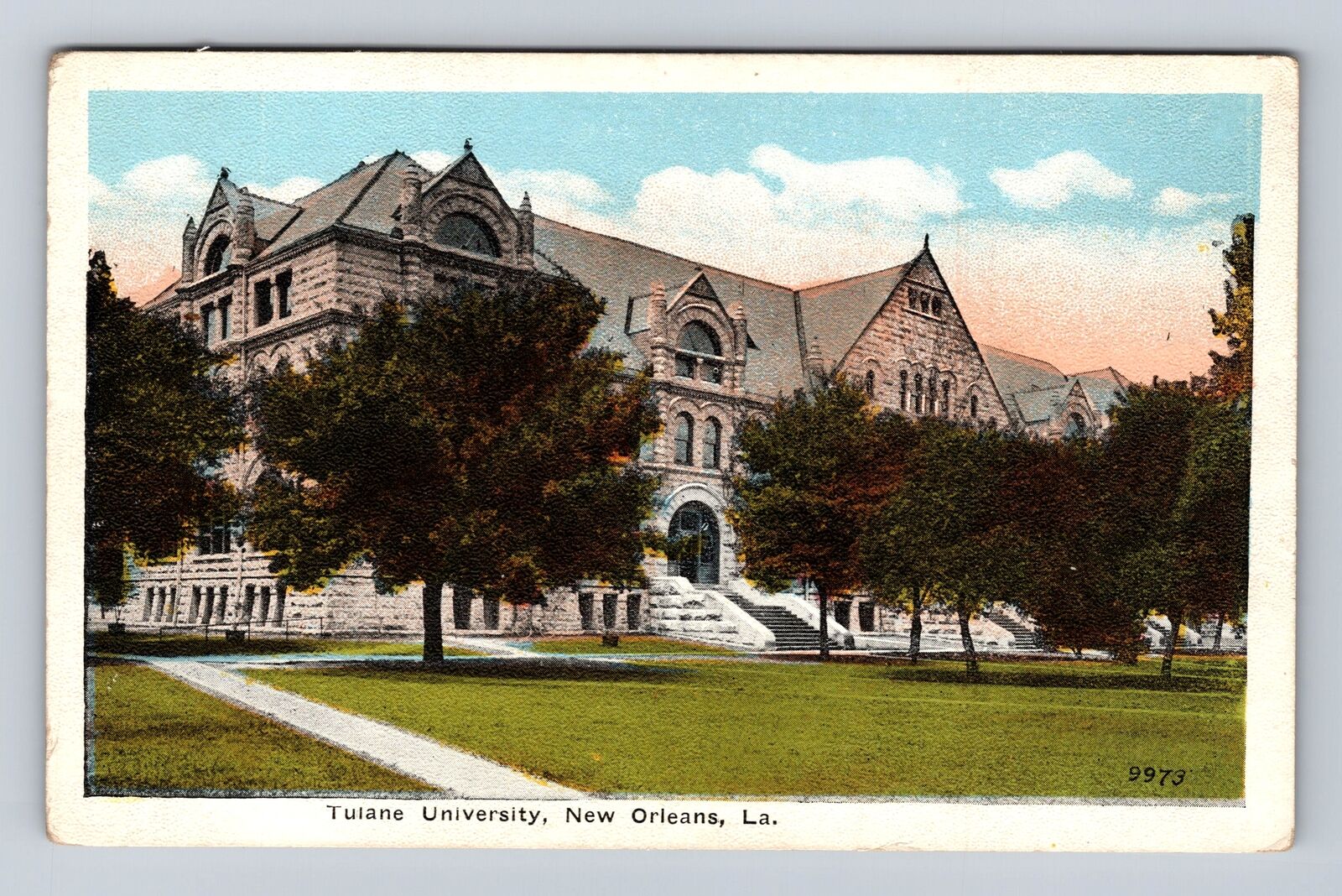 New Orleans LA-Louisiana, Tulane University, Antique, Vintage Souvenir Postcard