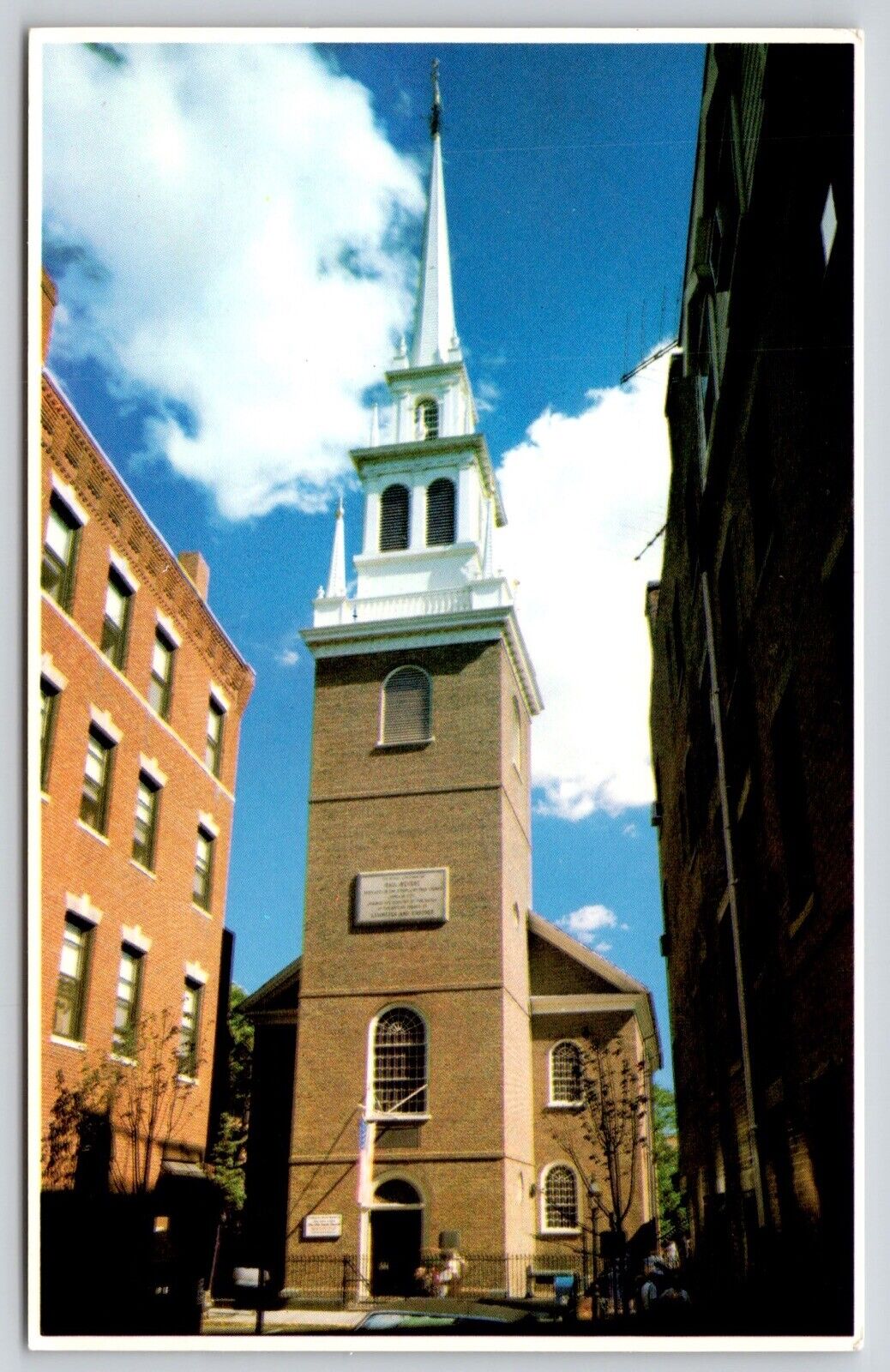 Old North Church Salem Street Boston Massachusetts Historic Chapel VNG Postcard