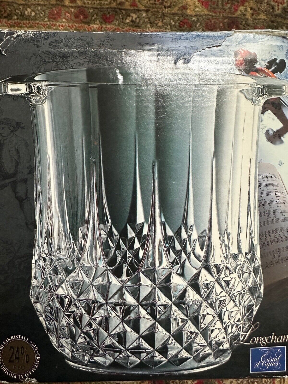 Longchamp French Crystal Decor Ice Bucket