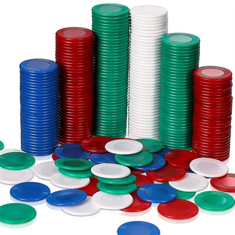 400 Pieces Plastic Poker Game 4 Colors Counter Card for Game Playing Counting h