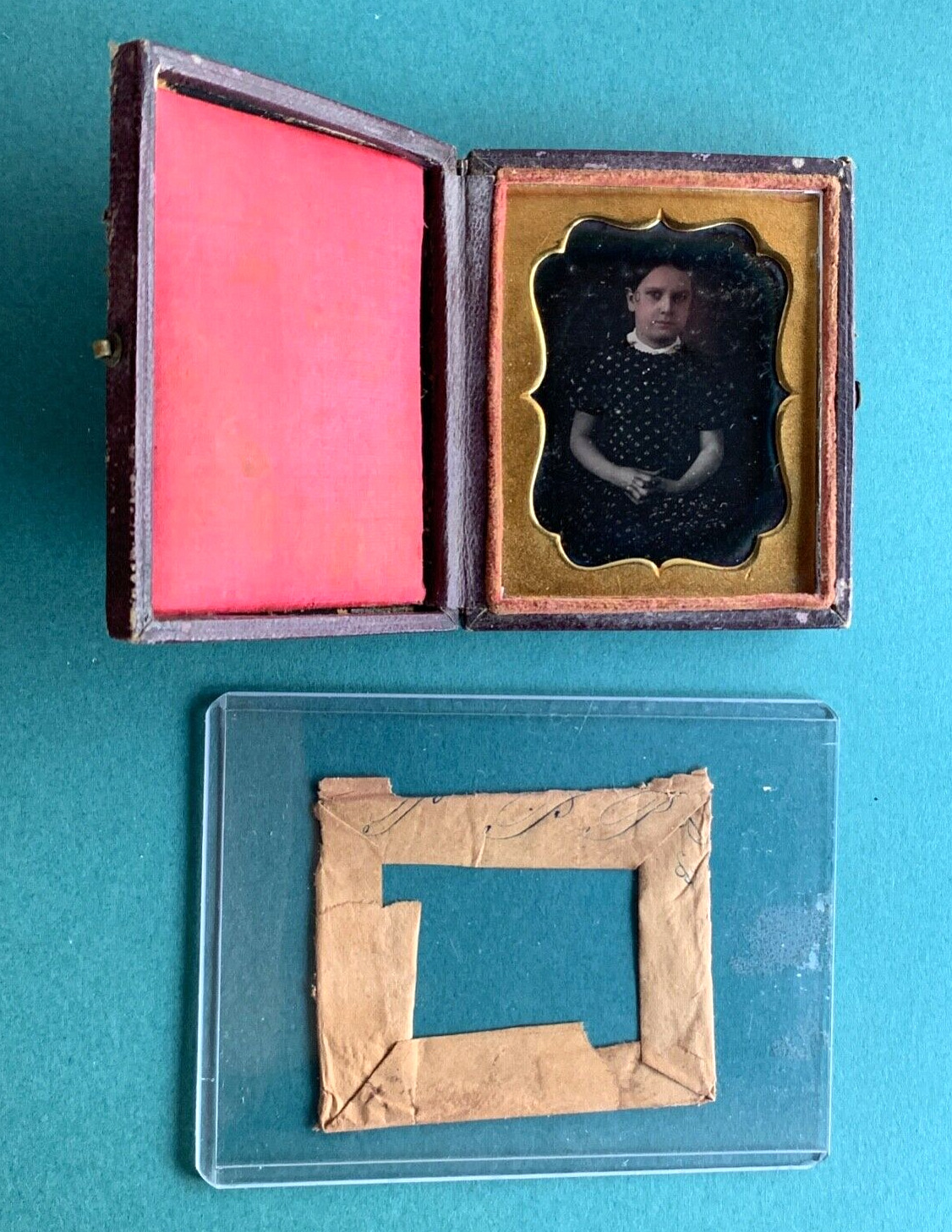 SPITCurl CUTIE Girl SIGNED SEALS (preserved) 9th Plate Early DAGUERREOTYPE Photo
