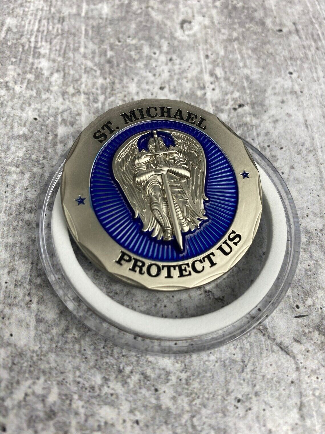 St Michael Protect Us Police Prayer Challenge Coin- Police Officer 1.75 \