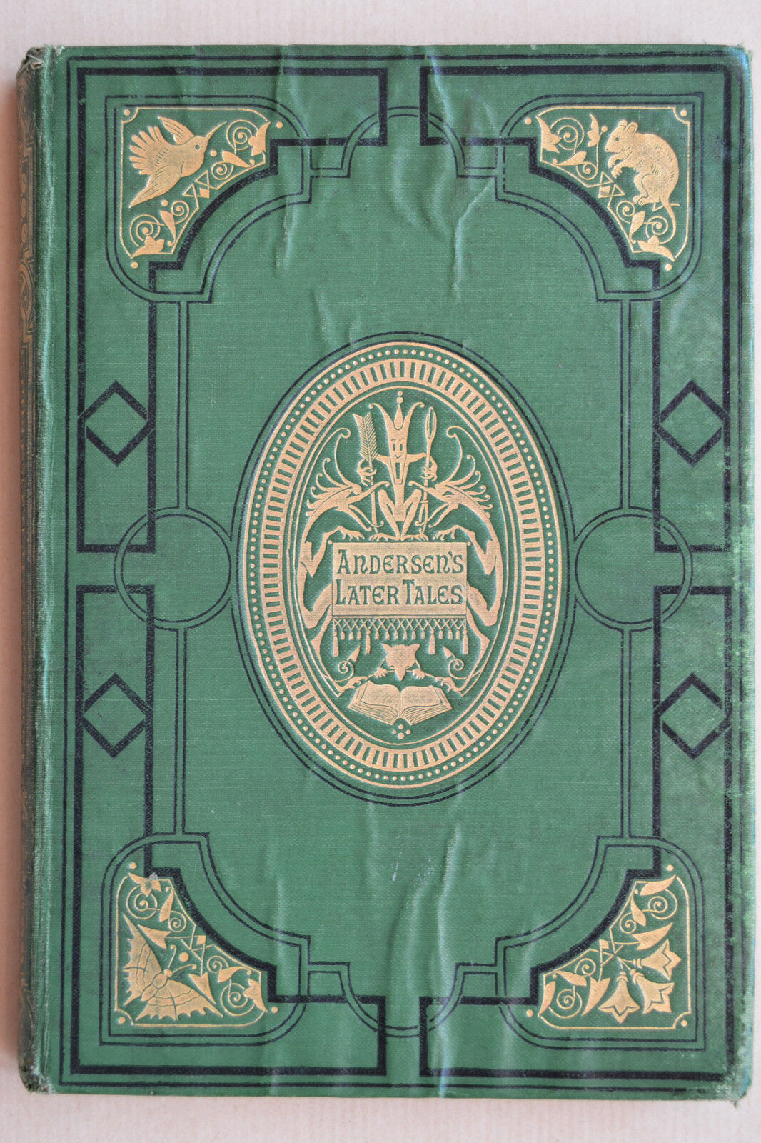 1869 Hans Christian Andersen's LATER TALES Antique Green Victorian Cover Book