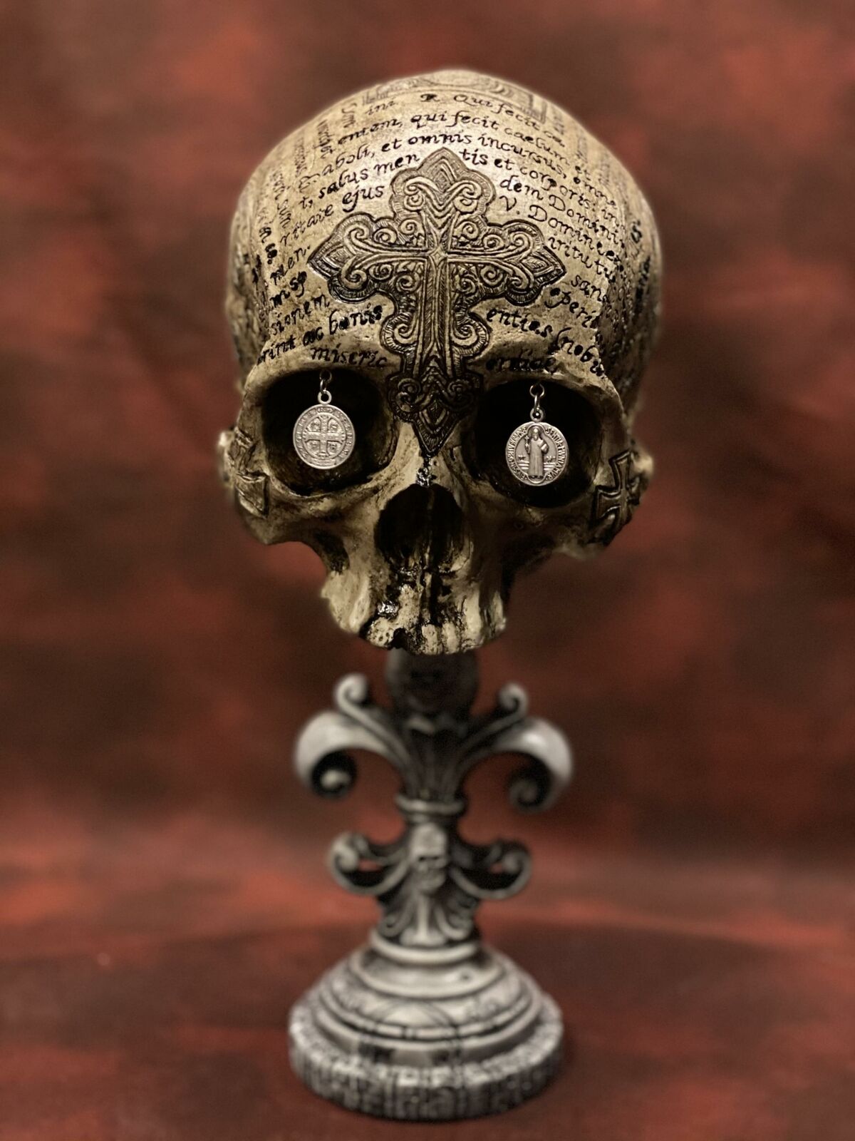 St. Benedict Skull Real Human Skull RESIN REPLICA by Zane Wylie