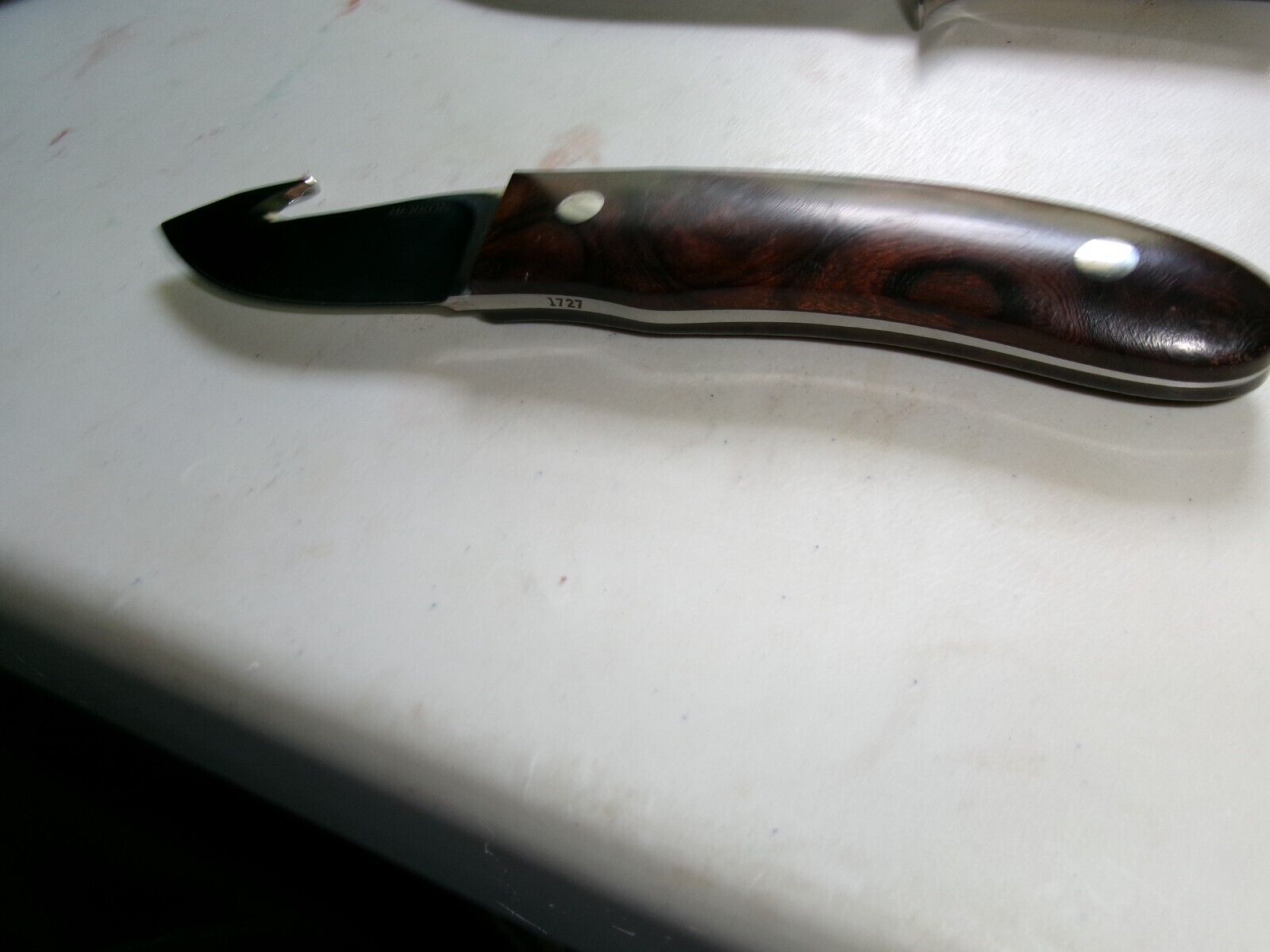 George Herron custom gut hook skinner knife