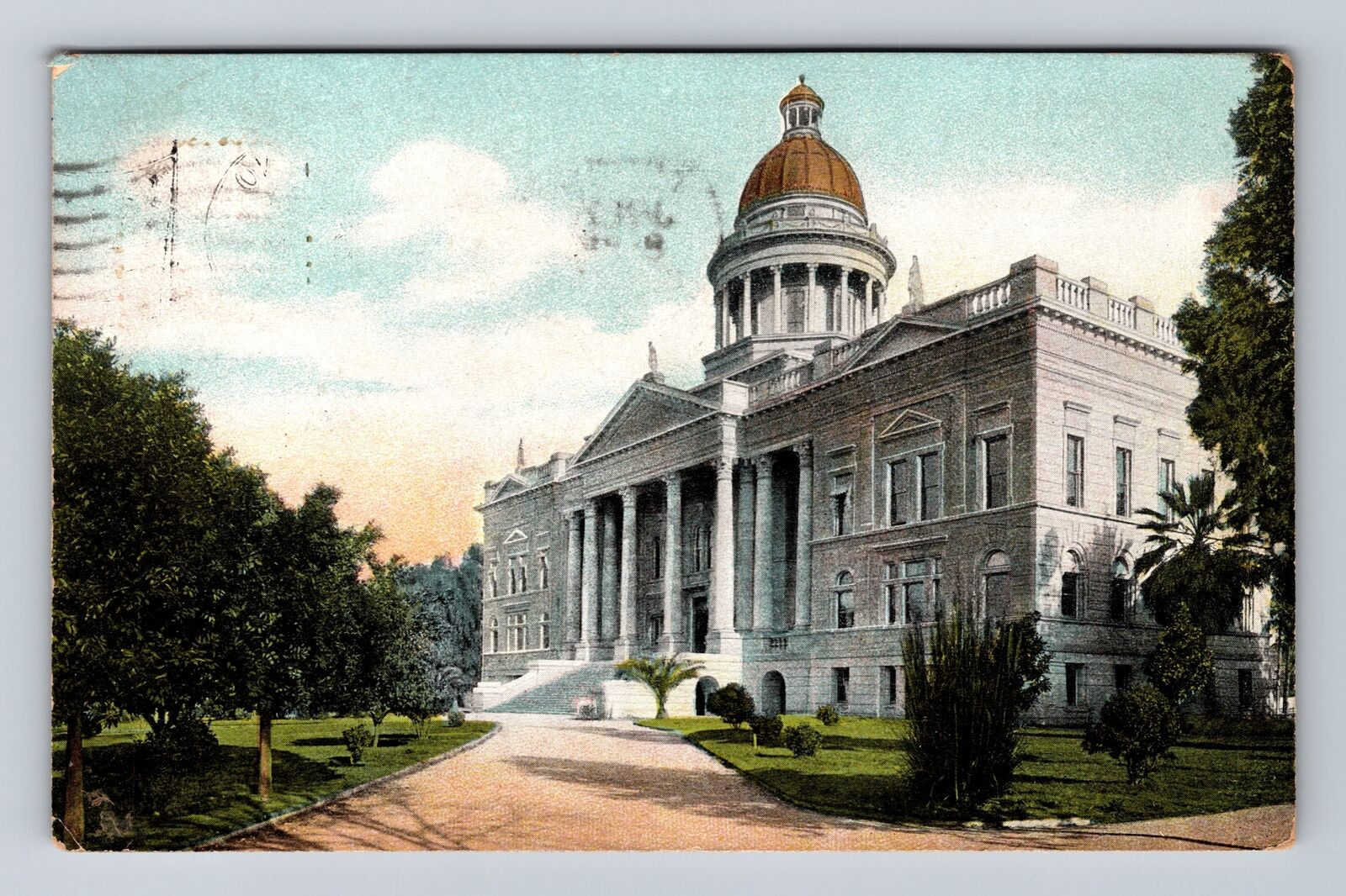 Fresno CA-California, Fresno County Court House, Antique Vintage Postcard
