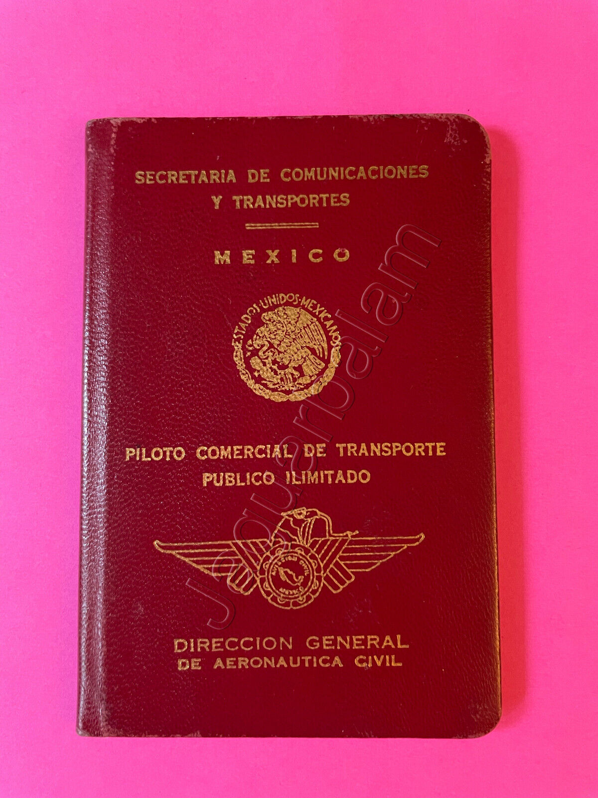 Mexican Cap Enrique Zapata Buttner Commercial Aircraft Pilot License ID 1965