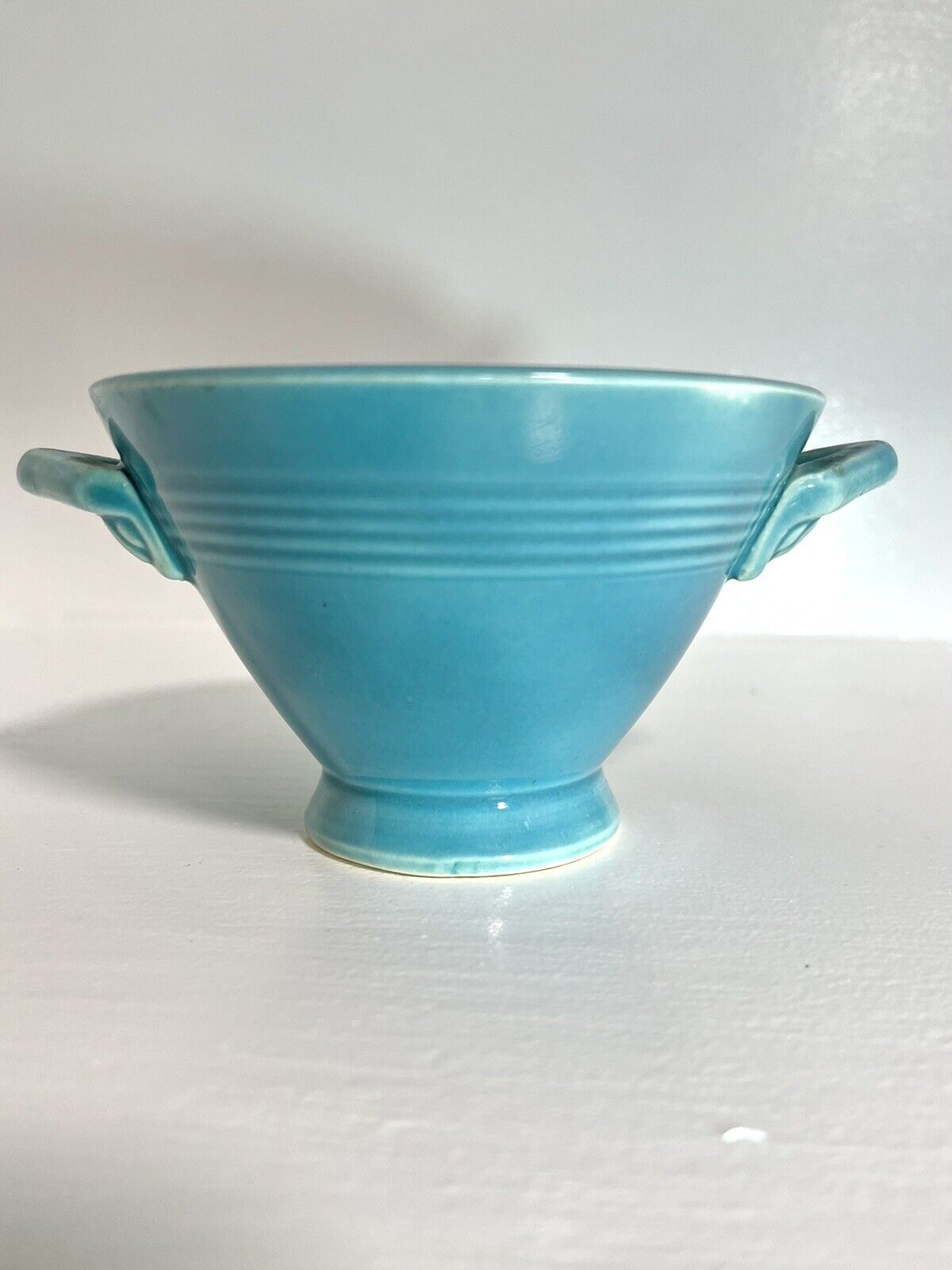 Fiesta Harlequin Vintage Turquoise Sugar Bowl, Homer Laughlin 1938-1959