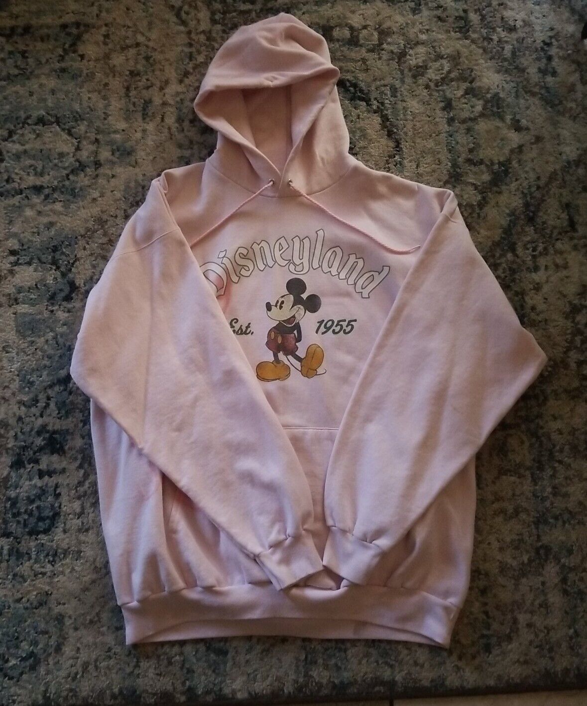 Disneyland Est. 1955 Mickey Mouse Baby Pink Sweatshirt Hoodie Women’s Size 2XL