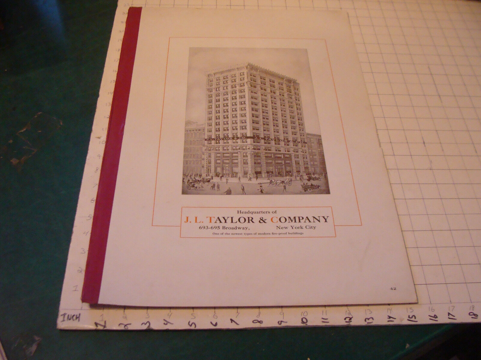 large J.L. TAYLOR & COMPANY aprox 22 x 15 advertising sheet/sign/page  SO COOL