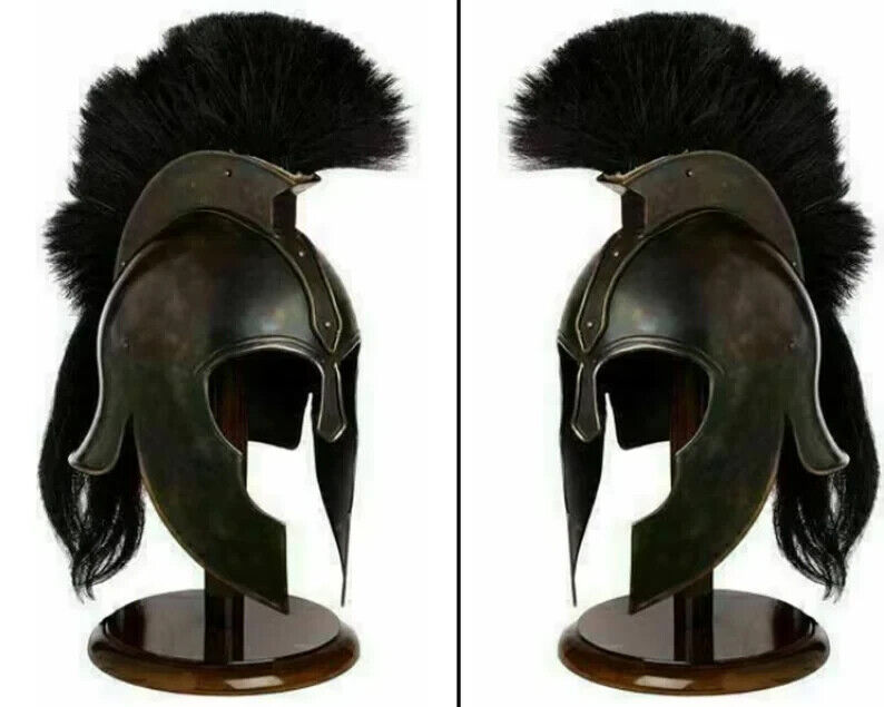 Antique Armor Troy Achilles Helmet Medieval Knight Crusader Greek Spartan Helme