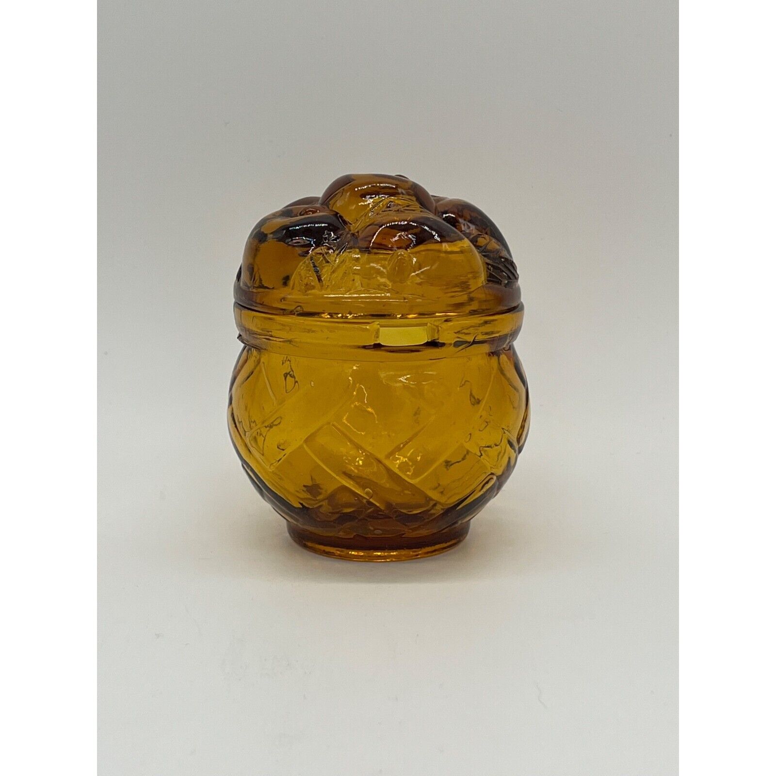 Adorable Vintage Honey/Jam Lidded Jar w/space for spoon, not included