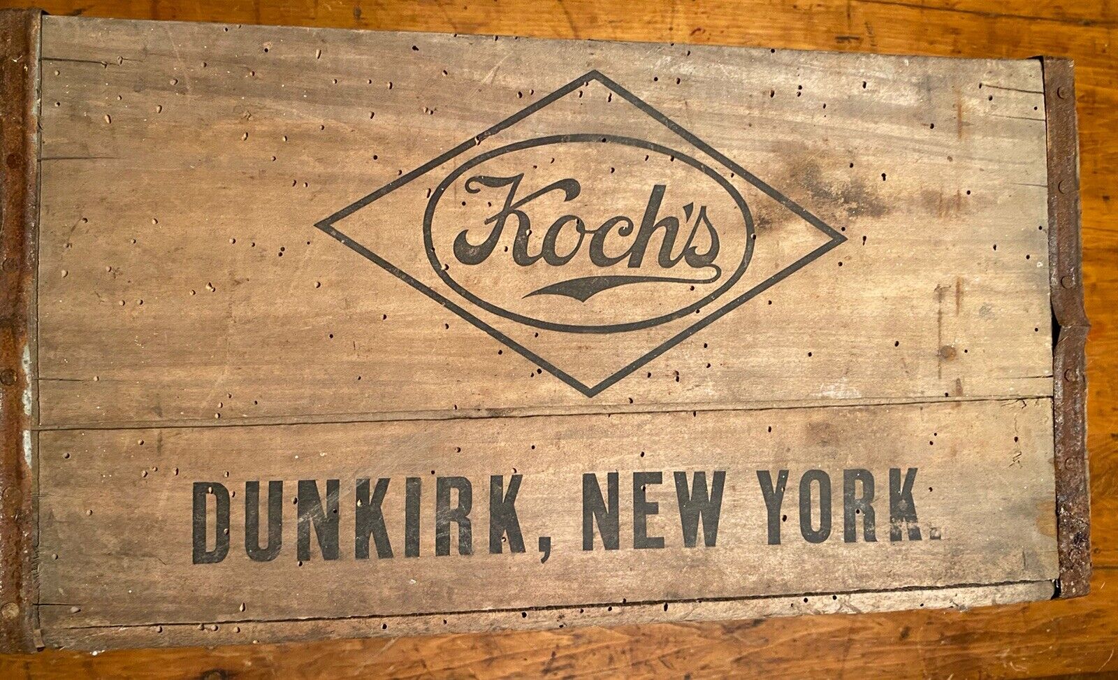 Rare Pre-Prohibition Koch Brewery Antique Wooden Beer Crate
