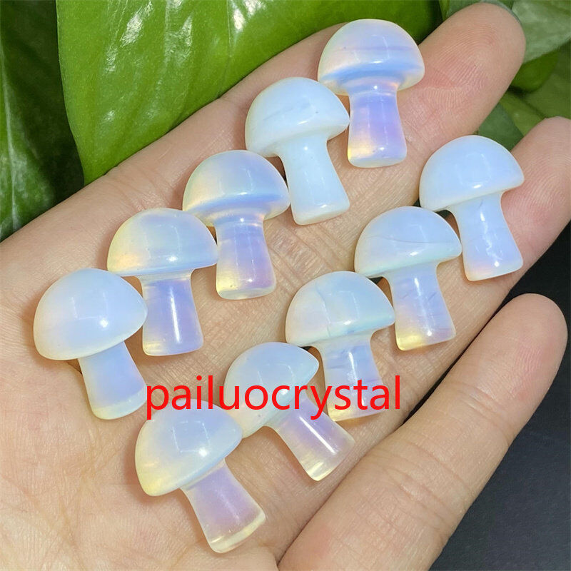 10pcs Opalite mushroom Quartz Crystal mushroom Pendant Reiki Healing Gem