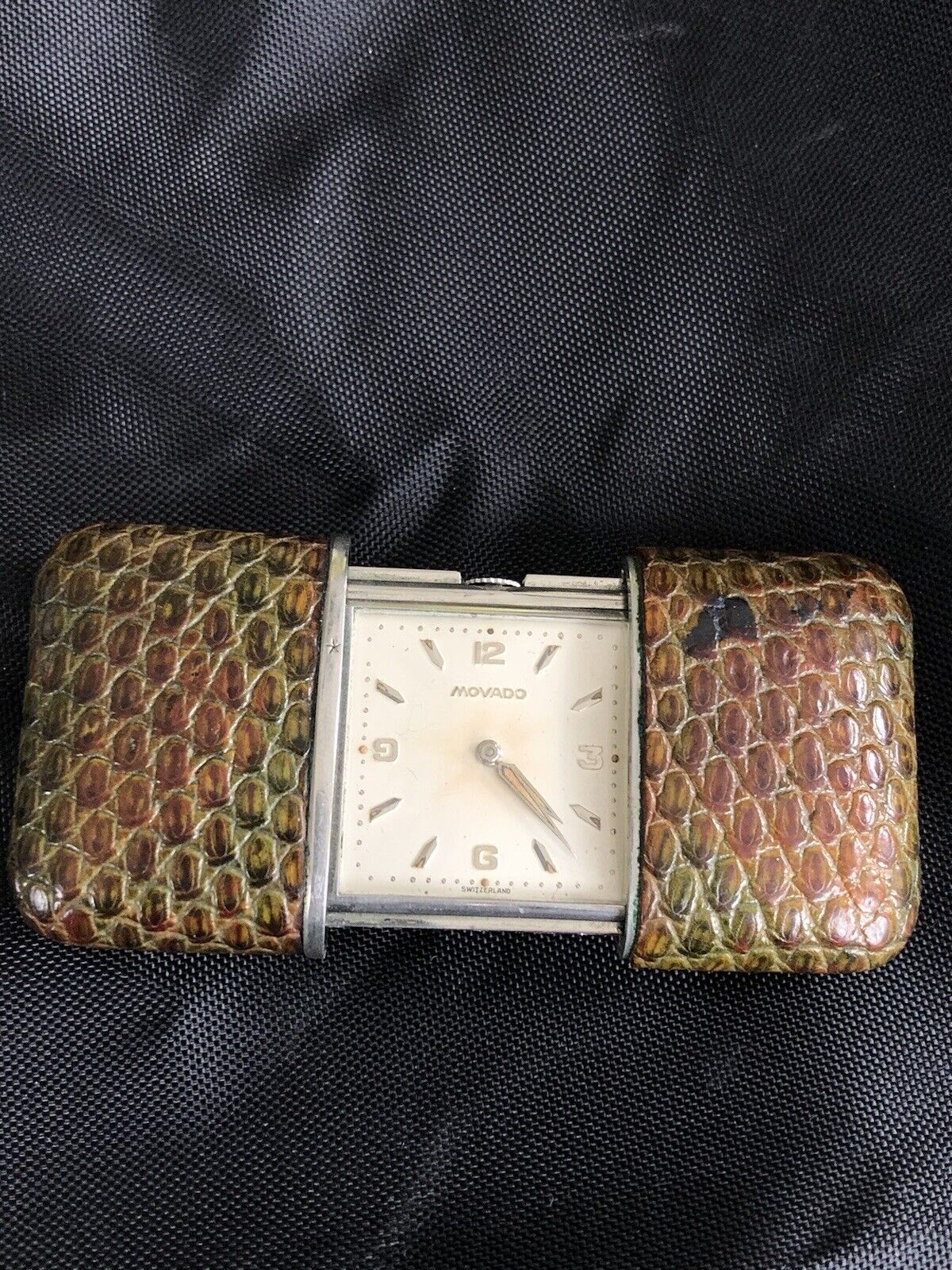 RARE Vintage MOVADO ERMETO Chronometer with Snake Skin C1930’s