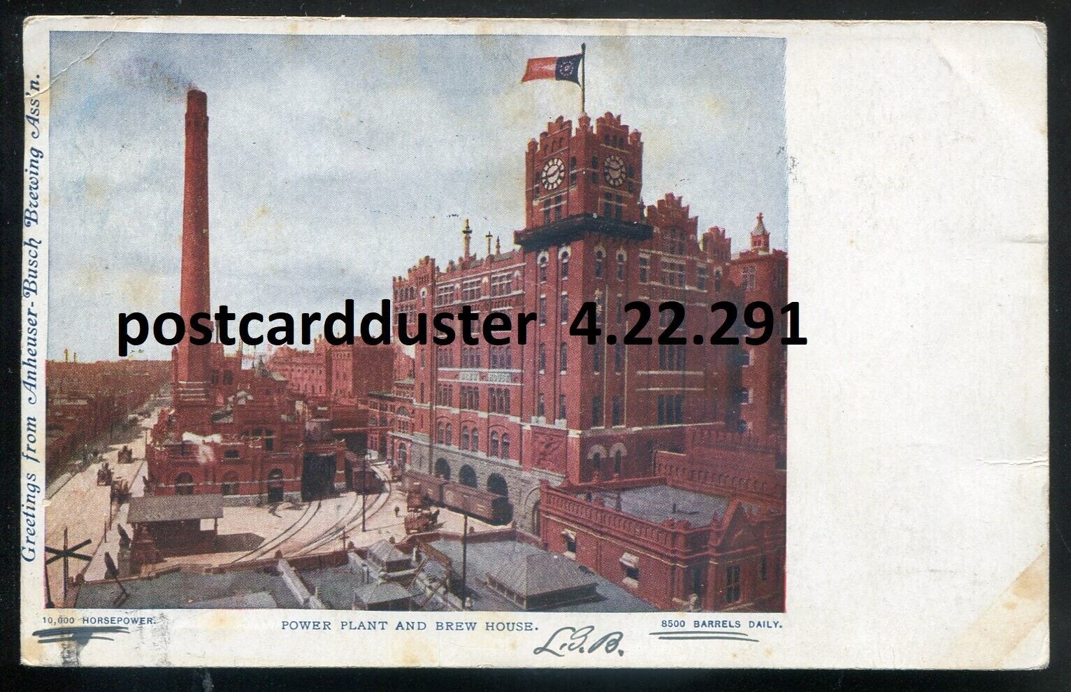 ST. LOUIS Missouri Postcard 1907 Anheuser Busch Brewery