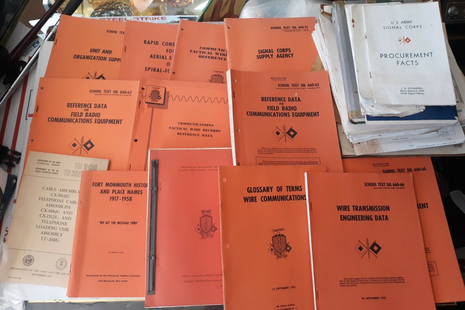 US Army Signal Corps Officers School Fort Monmouth Training Manuals Diploma +++
