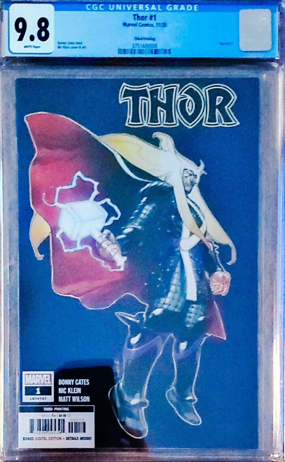 Thor #1 (Marvel Comics 2020) Nic Klein Cover CGC 9.8 3rd Printing