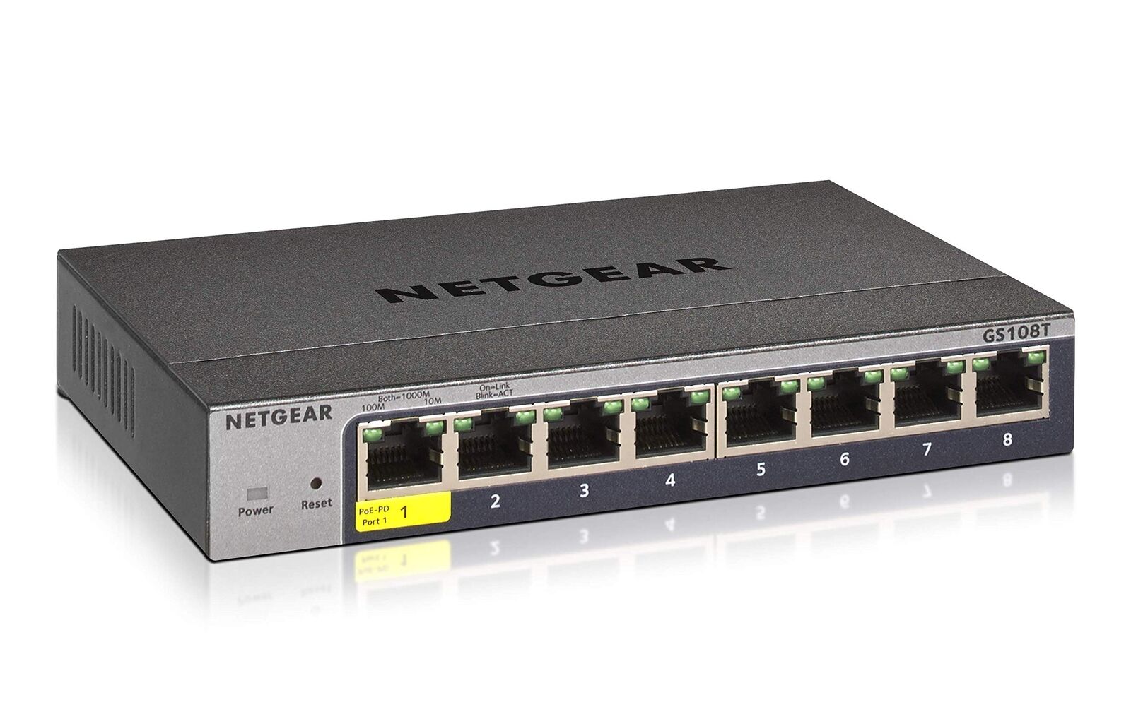 Netgear 8-Ports Gigabit Ethernet Smart Managed Pro Switches GS108T-300JPS