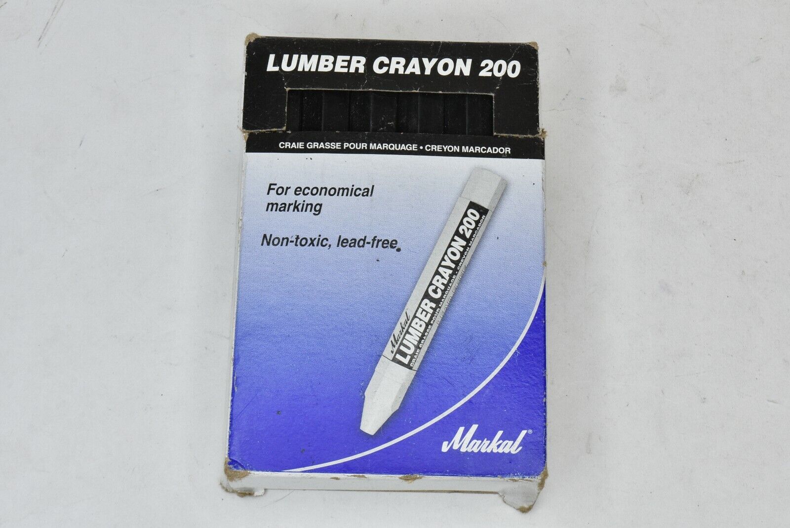 NEW Markal 200 Lumber Crayon Economical Wax Based Marker BLACK