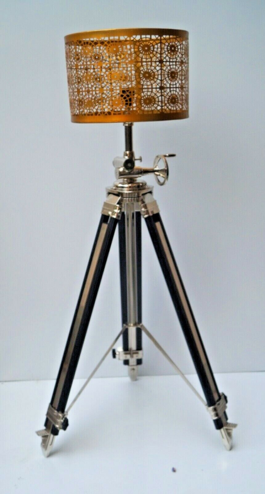 Beautiful Black Lighting Floor Shade Lamp Tripod Stand Adjustable Without Shade