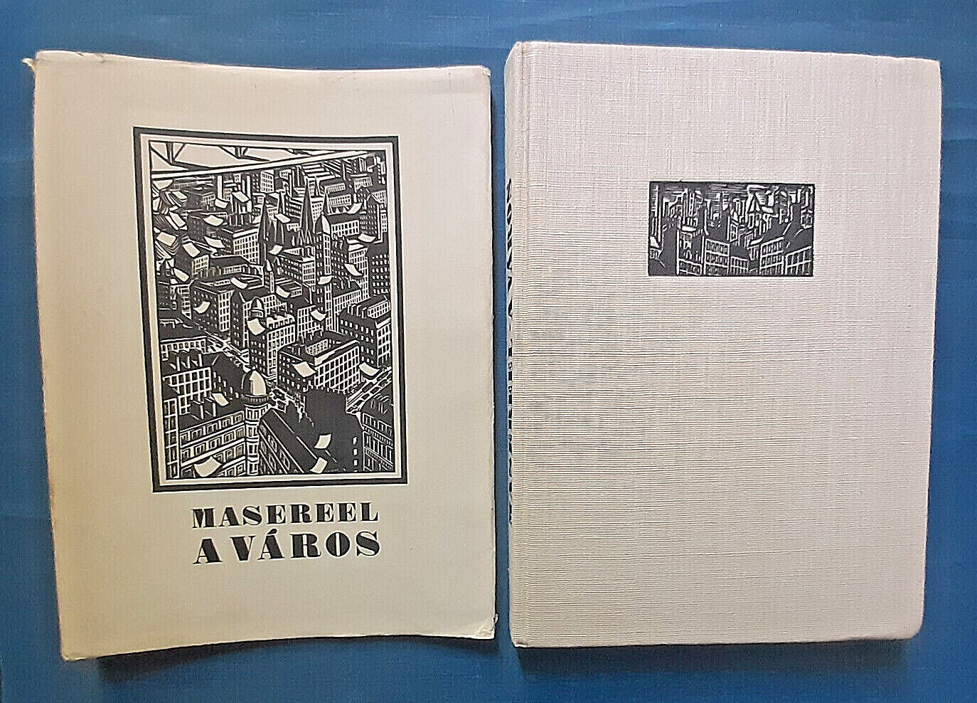 1961 Frans Masereel Varos Art Album Woodcut Graphic Expressionism Hungarian book