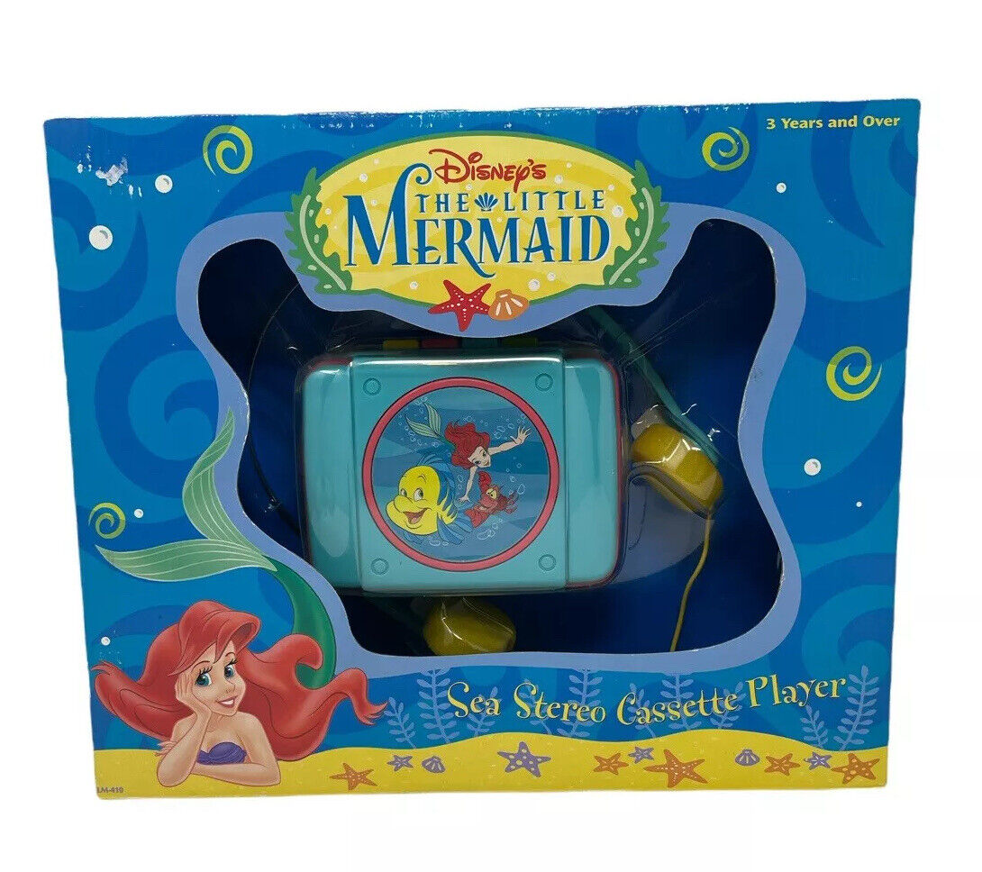 VNTG The Little Mermaid Cassette Player Walkman Sea Stereo Cassette Player NOS