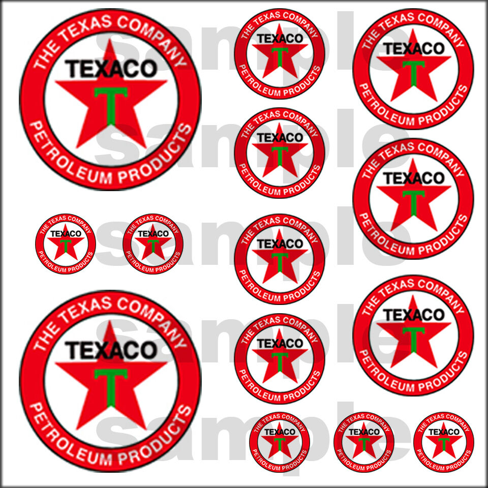 TEXACO HOBBY DECALS DECAL QUALITY WATERSLIDE TRUCK TRAIN DIORAMA LAYOUT  