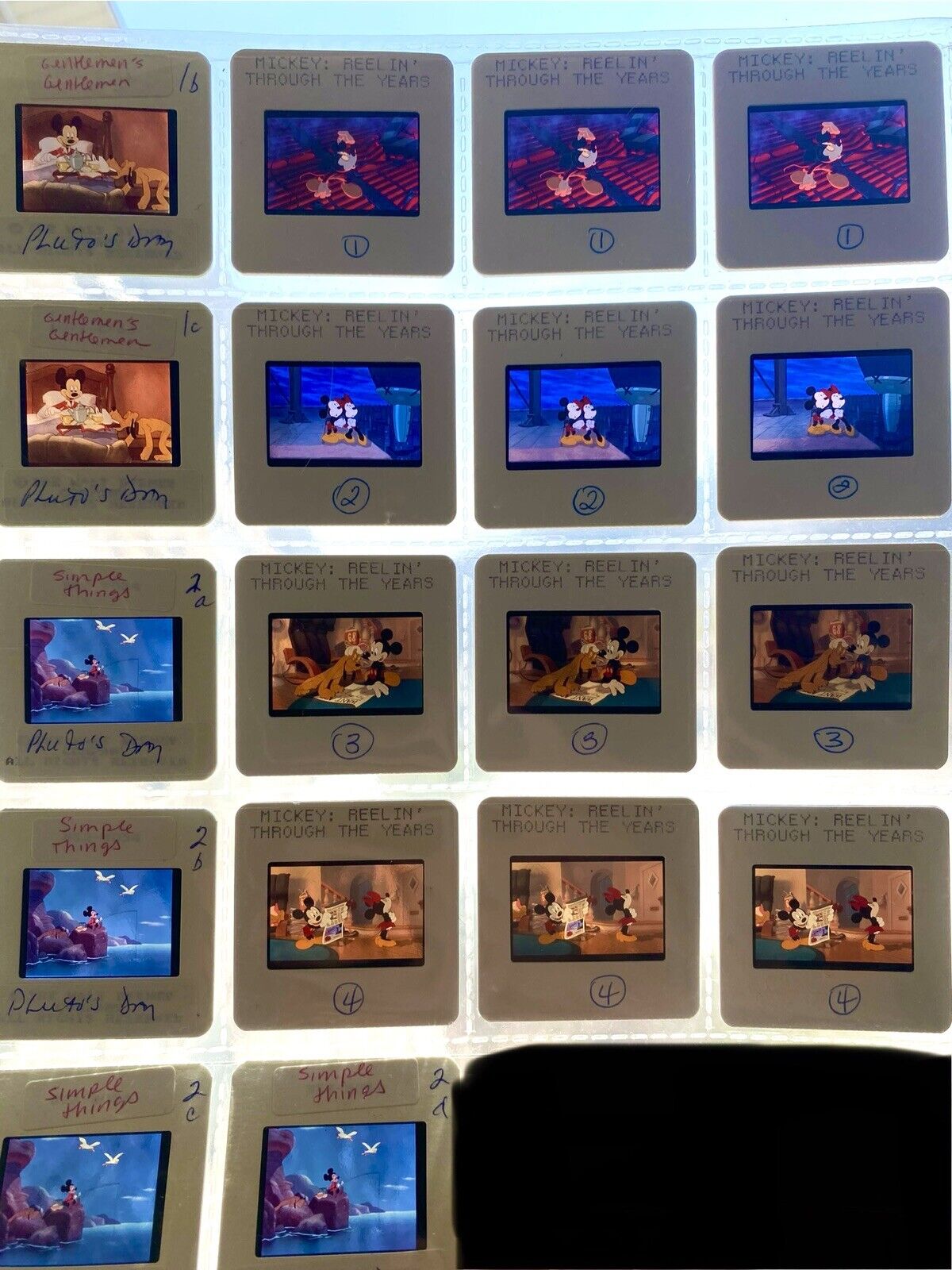 Over 70 Disney (Mickey Mouse,Donald Duck Etc) 16mm Slide Photo Lot - Original