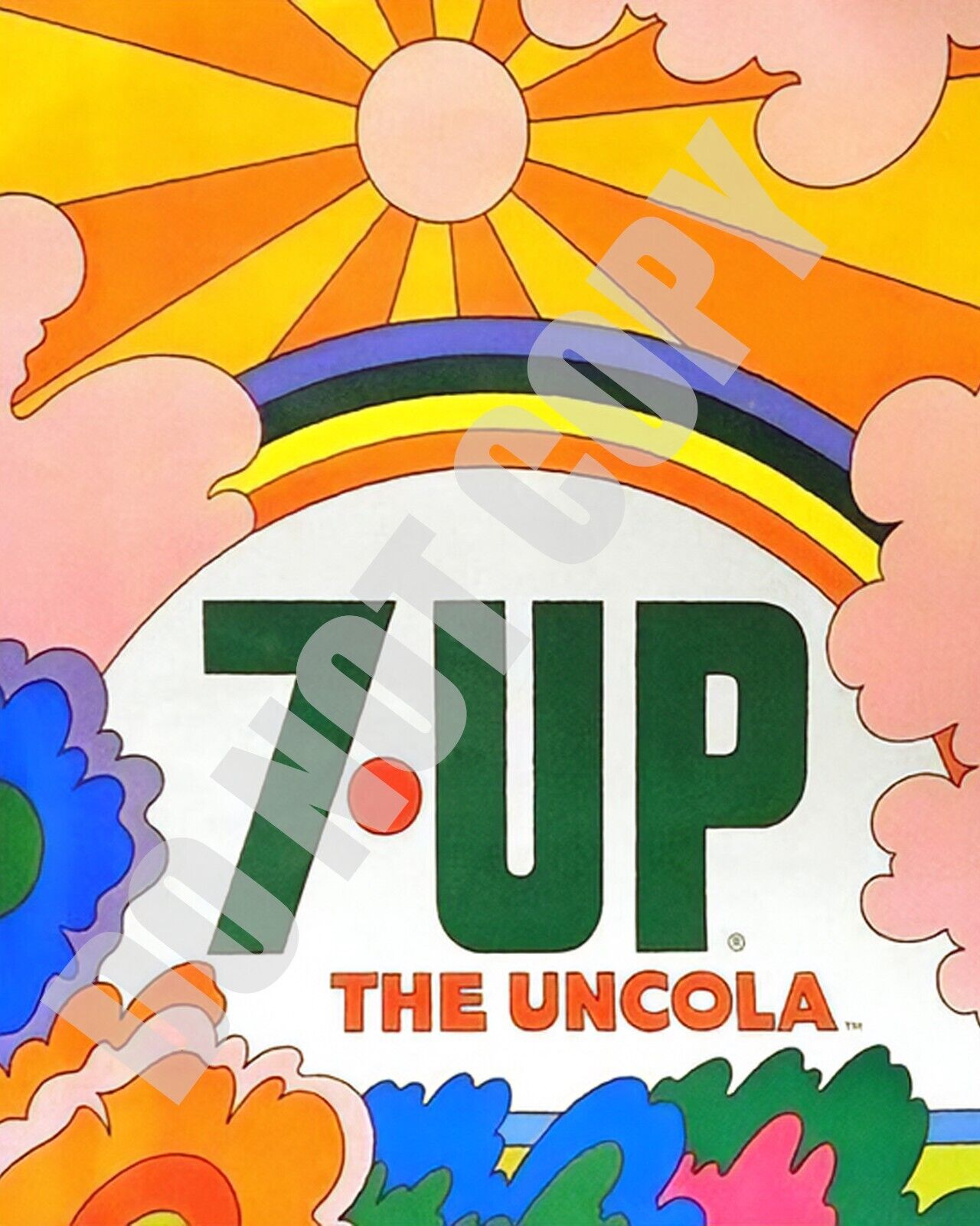 1970s Groovy Cool 7-UP The Uncola Promo Magazine Ad 8x10 Photo
