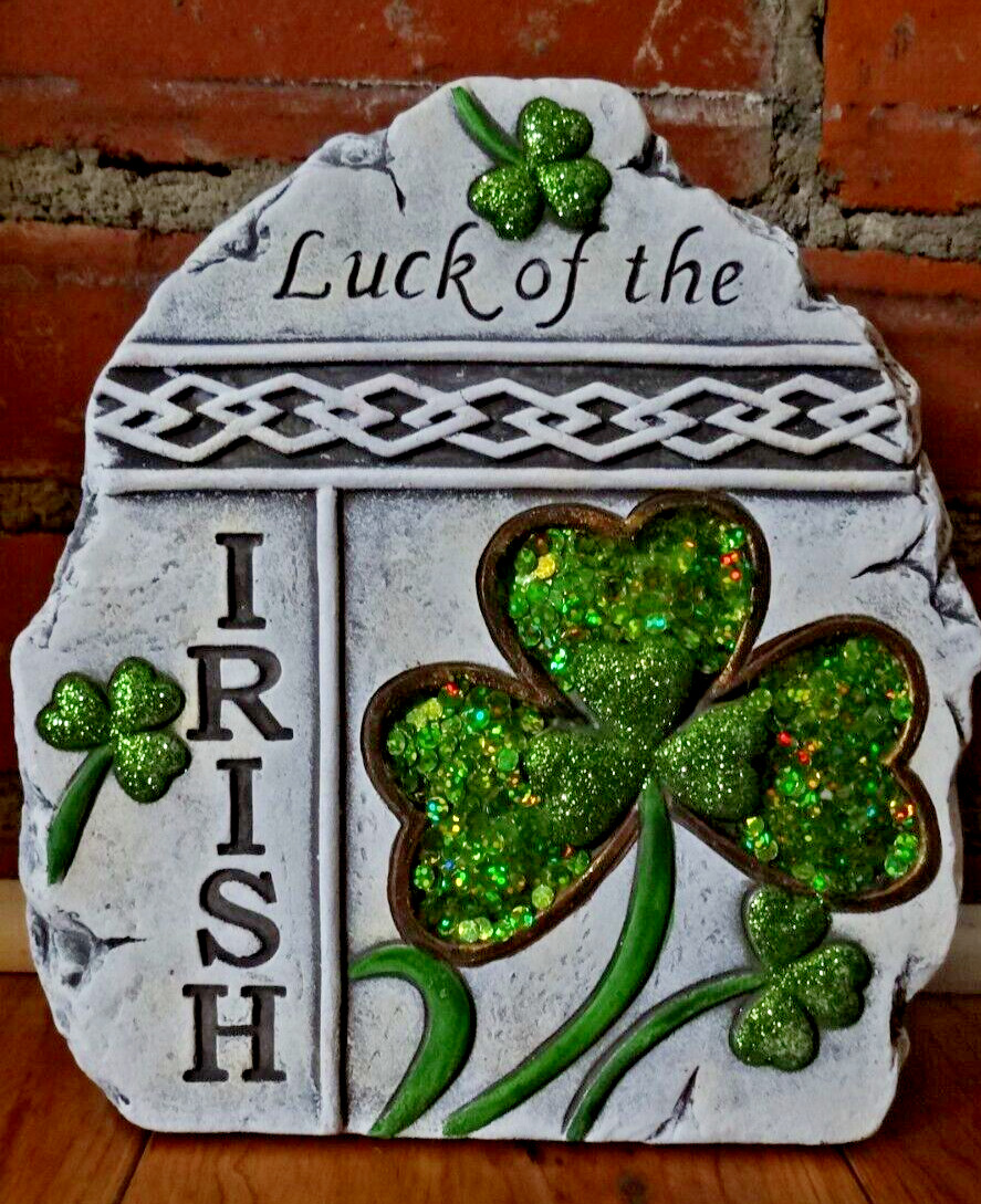 Large “Luck Of The Irish” Shamrock Garden Stone Decor