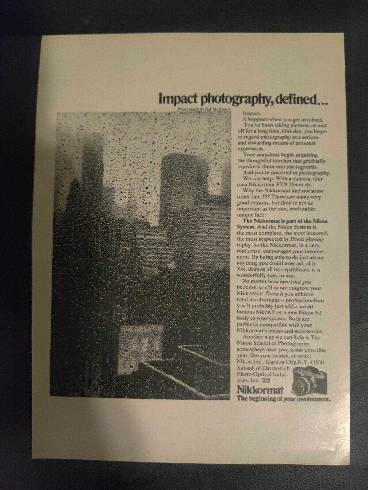 Nikon Camera Ad 1972 Nikkormat F2 Photography Vintage Magazine Print