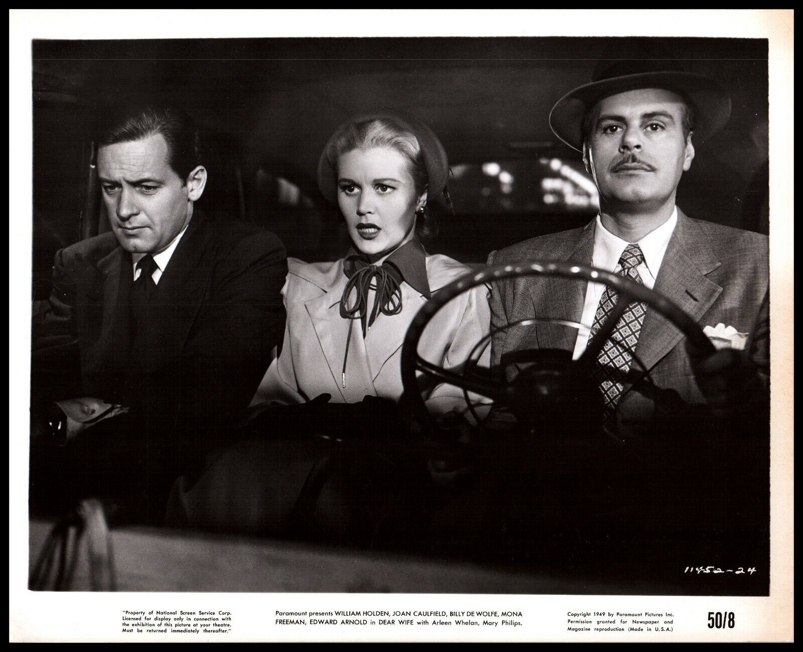 William Holden + Joan Caulfield + Billy De Wolfe in Dear Wife (1949) PHOTO M 69