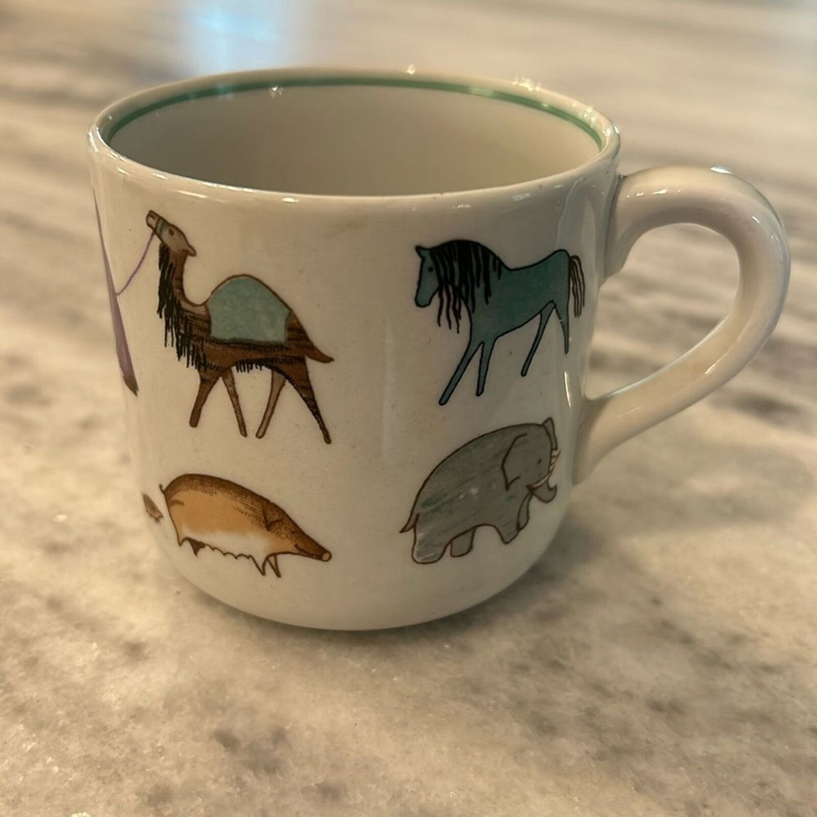Vintage 1965 Genuine ARABIA Finland Animal Theme Porcelain Coffee Tea Cup Mug