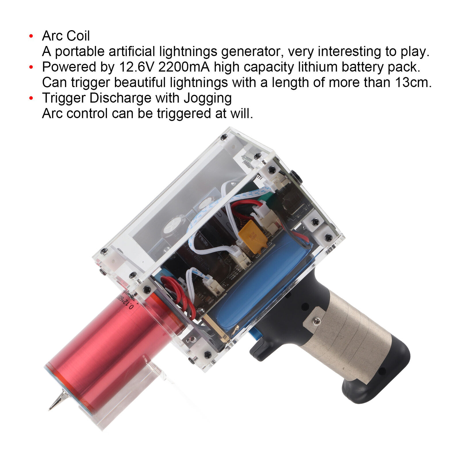 Arc Coil Kit Plasma Science Experiment Toy Handheld Tool Set US Plug AC100‑240V♫