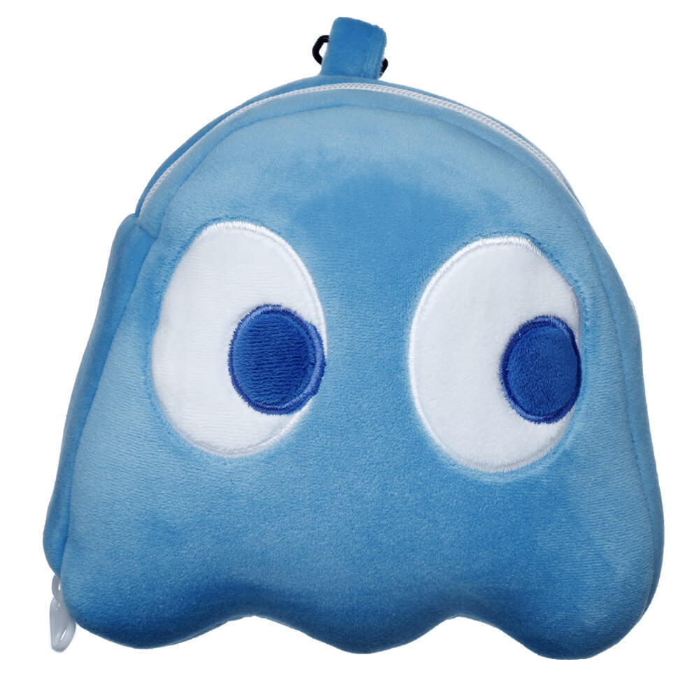 Relaxeazzz - Pac-Man: Ghost Travel Pillow & Eye Mask Set, \'Inky\', Blue