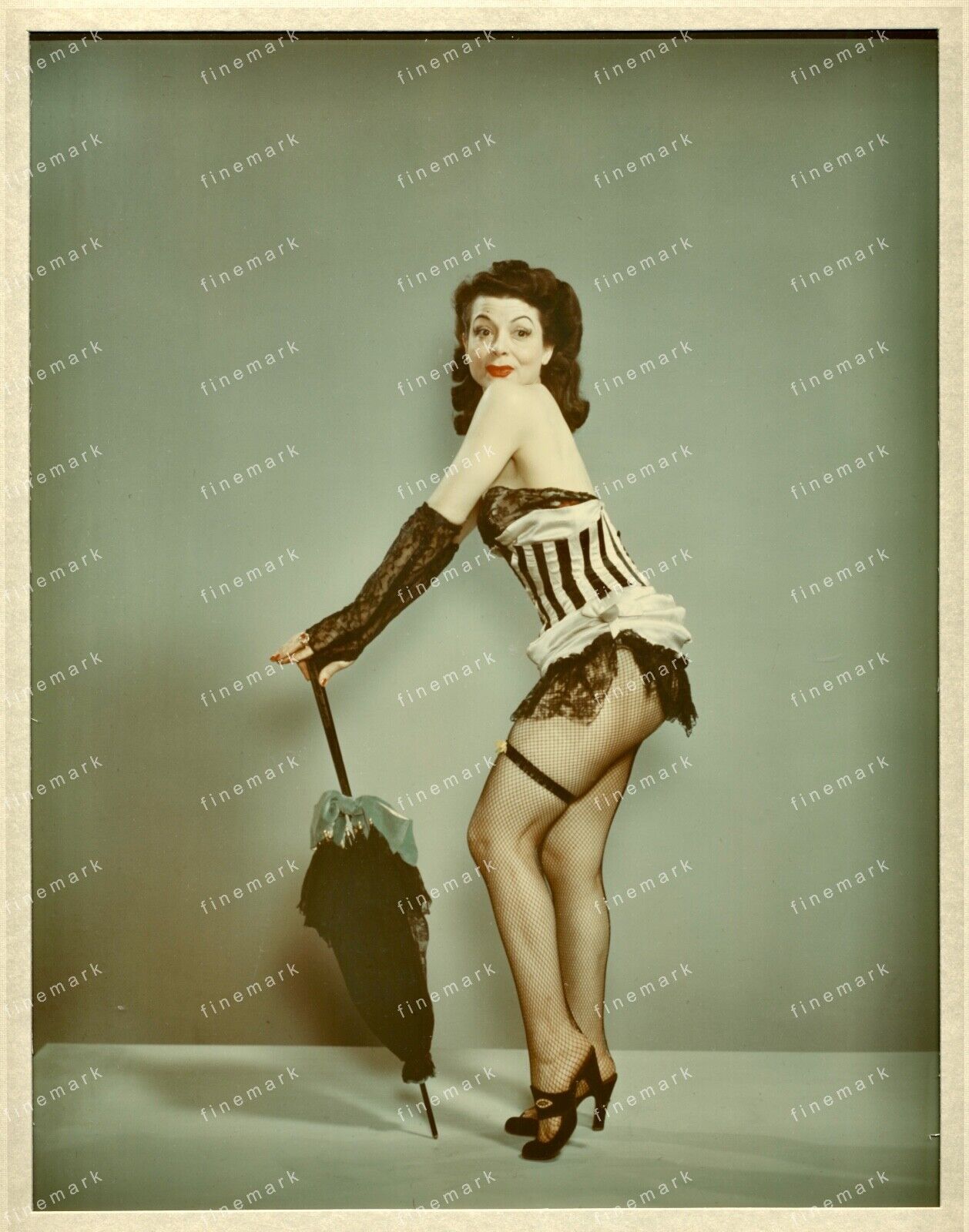 1950 PHOTOGRAPH VINTAGE ORIGINAL ROSE LA ROSE BURLESQUE ANSCO HIGH GLOSS COLOR 5