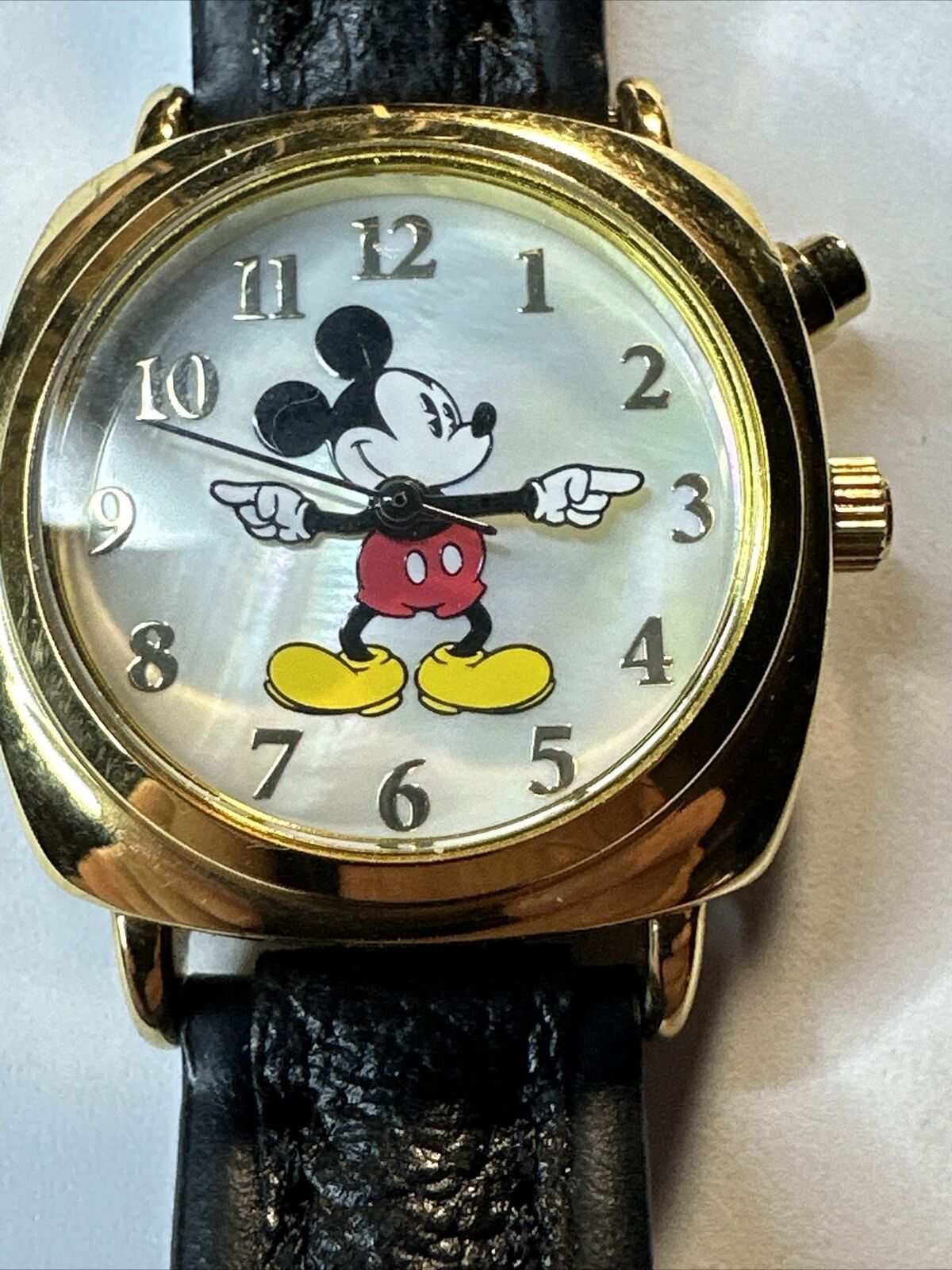 Vintage RARE Lorus Disney 1955 Mickey Mouse March Plays Music Sound Watch Works